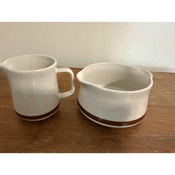 Other - Sugar Bowl & Creamer Set Mid Century Woodhaven Collection Vintage Brown No Lid